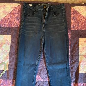 American Eagle jean jeggings dark wash size 8